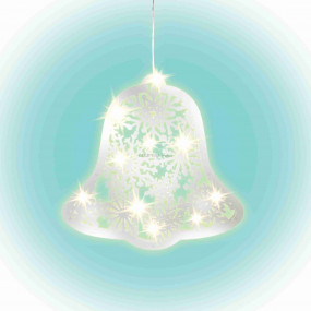 LED-es ablakdísz, harang LED-es ablakdísz, harang