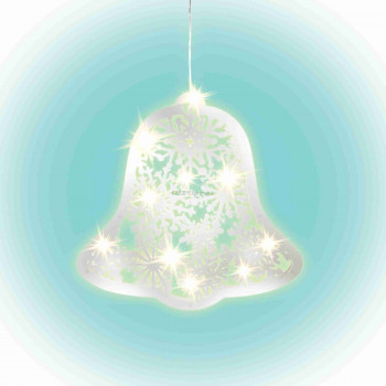 LED-es ablakdísz, harang