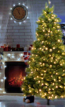 Műfenyő beépített LED világítással