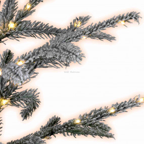 LED-es asztali dísz, havas fenyő