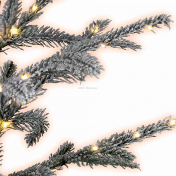 LED-es asztali dísz, havas fenyő