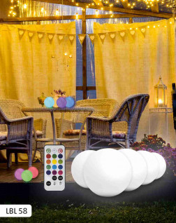 LED gömb hangulatvilágítás, RGBW