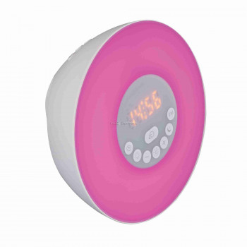 Ébresztőóra rádióval és LED-es RGB lámpával