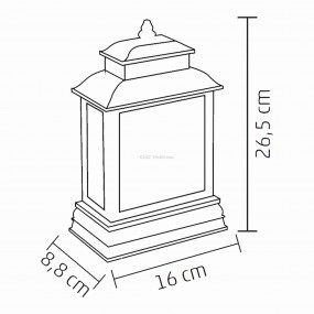 Lámpás vízkeveréssel, csillámokkal, Mikulással