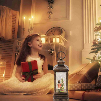 Lámpás vízkeveréssel, csillámokkal, katonával