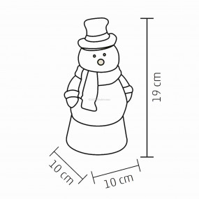 Lámpás vízkeveréssel, csillámokkal, hóember