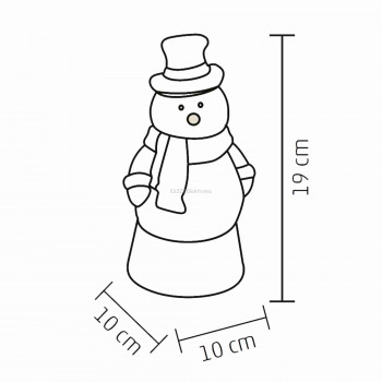 Lámpás vízkeveréssel, csillámokkal, hóember