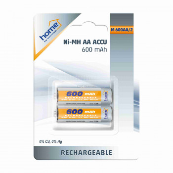 Akkumulátor, AA, 600mA, NiMh, 2db/bliszter