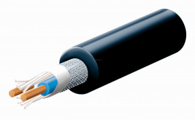 Mikrofonkábel, 2 eres, árnyékolt, 50m/tekercs