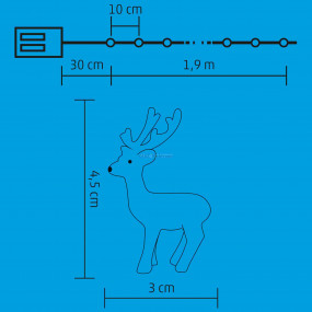 Micro LED-es rénszarvas fényfüzér Micro LED-es rénszarvas fényfüzér