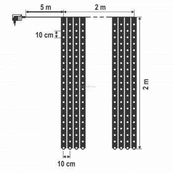 Micro LED-es fényfüggöny