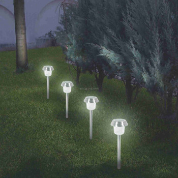 Napelemes kerti lámpa, fém