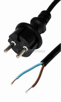 Hálózati csatlakozókábel, 2x1, 5m