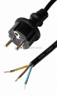 Hálózati csatlakozókábel, 3x1,5, 5m Hálózati csatlakozókábel, 3x1,5, 5m