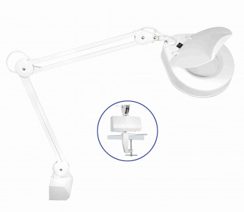 Nagyítós lámpa, asztallapra szerelhető, 3 dioptria