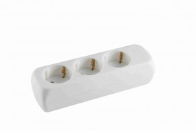 Hálózati elosztó, szerelhető, 3 aljzat