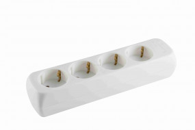 Hálózati elosztó, szerelhető, 4 aljzat