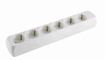 Hálózati elosztó, szerelhető, 6 aljzat Hálózati elosztó, szerelhető, 6 aljzat