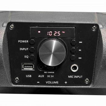 Party hangdoboz, 2 utas, beépített akkumulátorral és LED fénnyel