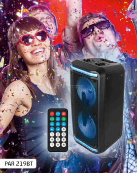 Hordozható party hangdoboz, beépített akkumulátorral és LED fénnyel
