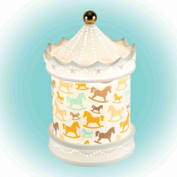 Porcelán dekorvilágítás, körhinta Porcelán dekorvilágítás, körhinta