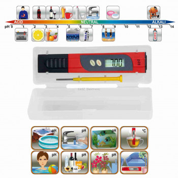 pH teszter & hőmérő