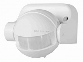 Mozgásérzékelő fali, IP44, fehér