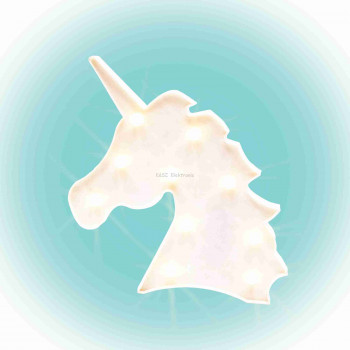 LED-es asztali dísz, unikornis