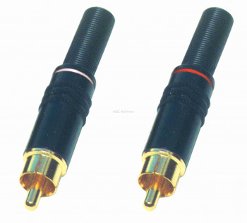 Rca dugó pár, fém, aranyozott