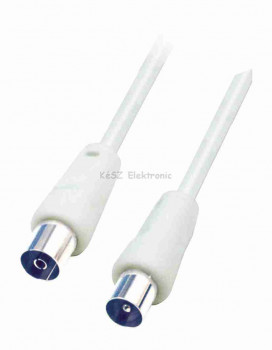 Koax kábel, dugó-aljzat, 2,5m