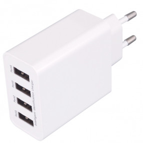 USB hálózati töltő, 4x3.1A, SUM 5A USB hálózati töltő, 4x3.1A, SUM 5A