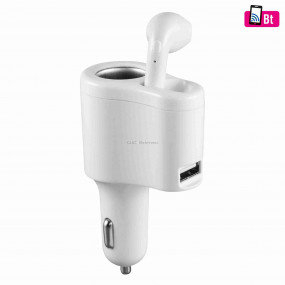 BT fülhallgató autós töltővel