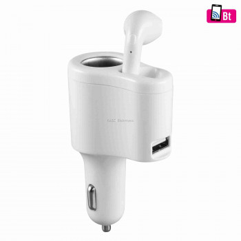 BT fülhallgató autós töltővel