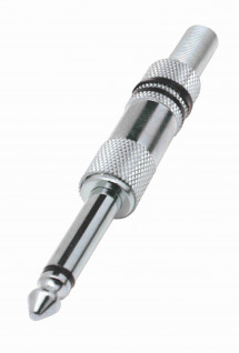 Jack dugó, monó, fém, 6,3mm Jack dugó, monó, fém, 6,3mm