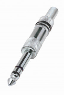 Jack dugó, sztereó, fém, 6,3mm Jack dugó, sztereó, fém, 6,3mm