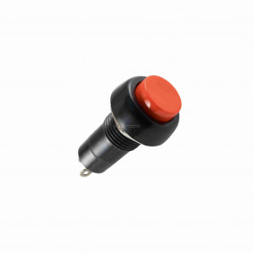 Nyomógomb, 125V/3A - 250V/1A, piros, záró Nyomógomb, 125V/3A - 250V/1A, piros, záró