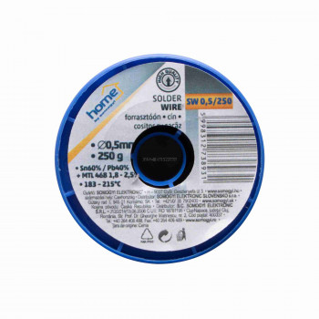 Forrasztóón, 0,5mm, 250g