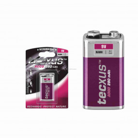 Akkumulátor, 9V, 250mA, Ni-Mh