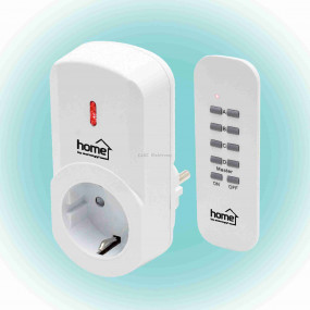 Távirányítható hálózati aljzat, távirányítóval