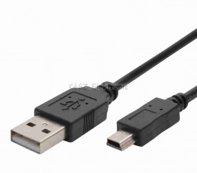 Töltőkábel, mini USB, 1m