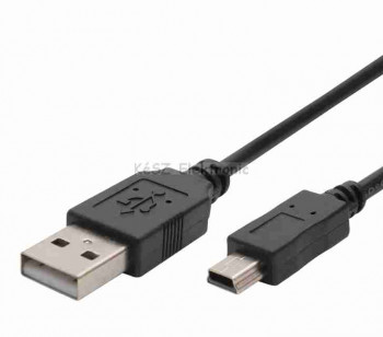 Töltőkábel, mini USB, 1m