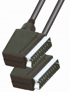 Videókábel, 21 pólusú SCART dugó-21 pólusú SCART dugó, sztereó, 1,5m Videókábel, 21 pólusú SCART dugó-21 pólusú SCART dugó, sztereó, 1,5m